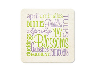 Easter and Spring Typography Coasters