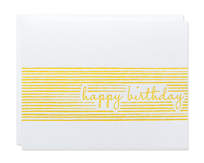 Modern Stripes Birthday Card