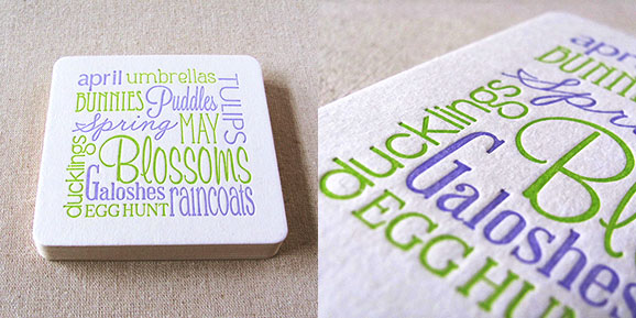 Easter Ideas | Easter and Spring Typography Coasters