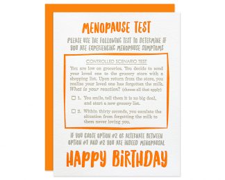 Funny Menopause Birthday Card