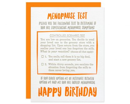 Funny Menopause Birthday Card