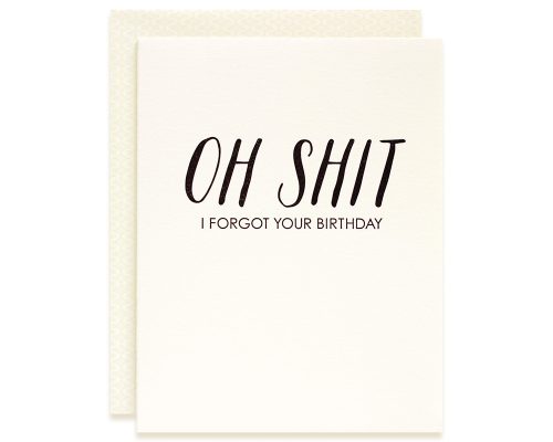 Happy Belated Birthday | Oh Shit Belated Birthday Card | Bloom ...