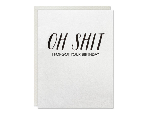 Happy Belated Birthday | Oh Shit Happy Belated Birthday Card | Bloom ...