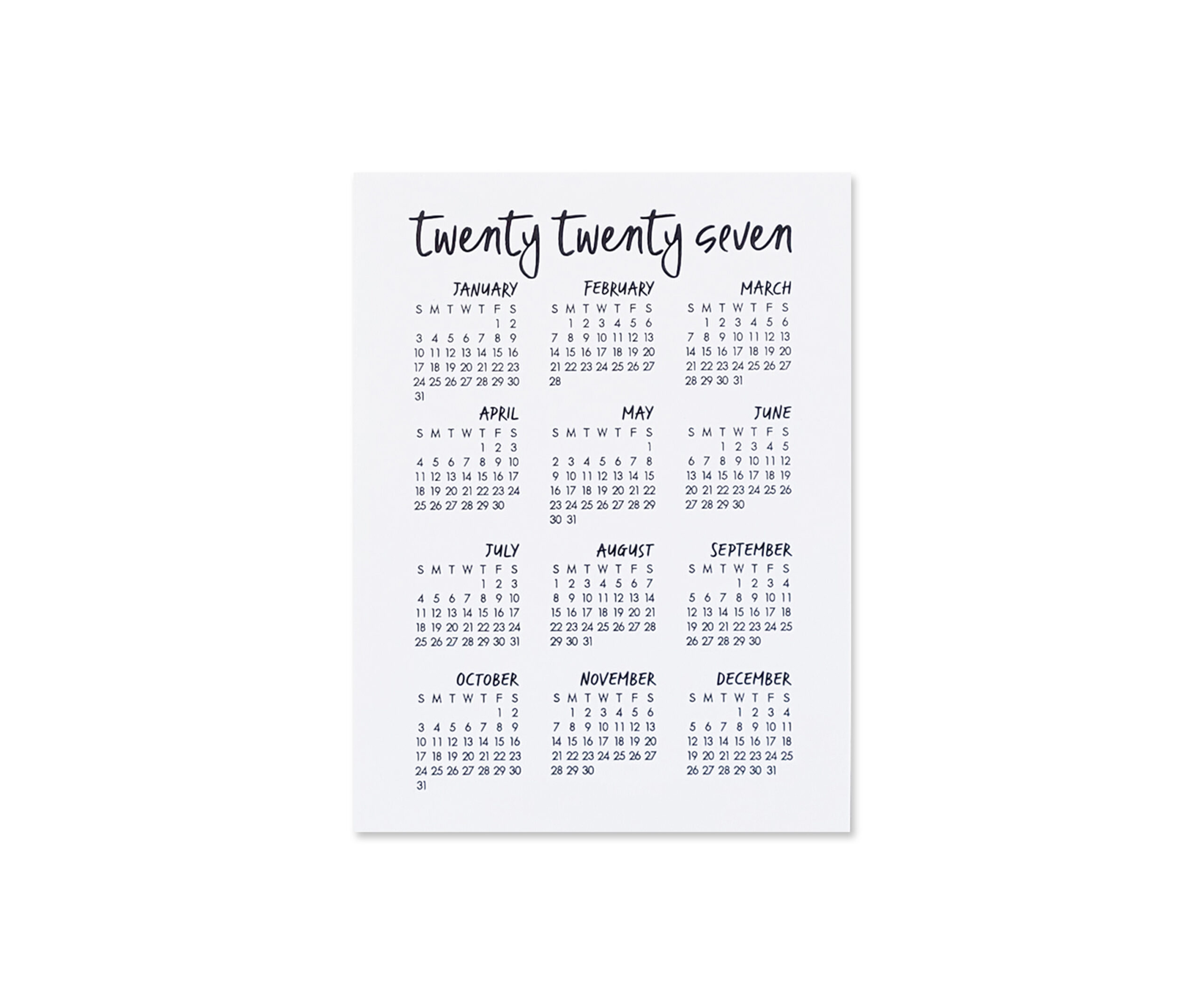 2027 Calendar